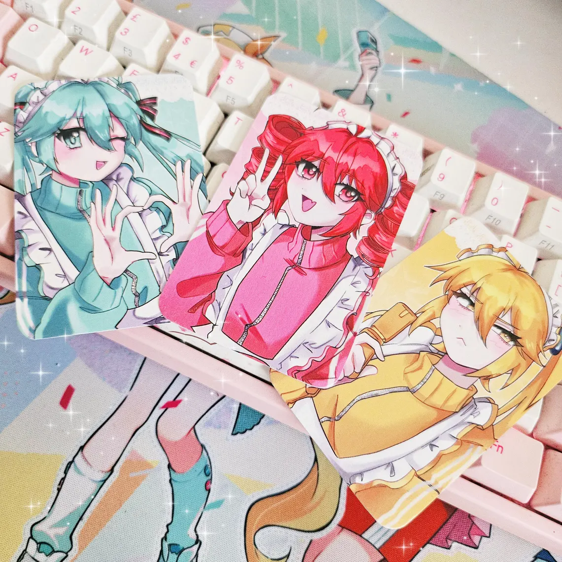 Triple Baka Jersey Maid Photocards